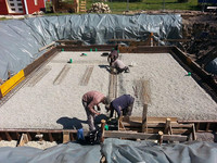 Betonfundamente und Betonbodenarbeiten