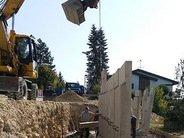 Betonarbeiten, Betonfertigteilarbeiten, Stütz- und Winkelstützmauer